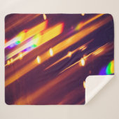 抽象芸術クリスマス金ゴールドはキラキラまたはグリッターライト。Chr シェルパブランケット (正面(横))