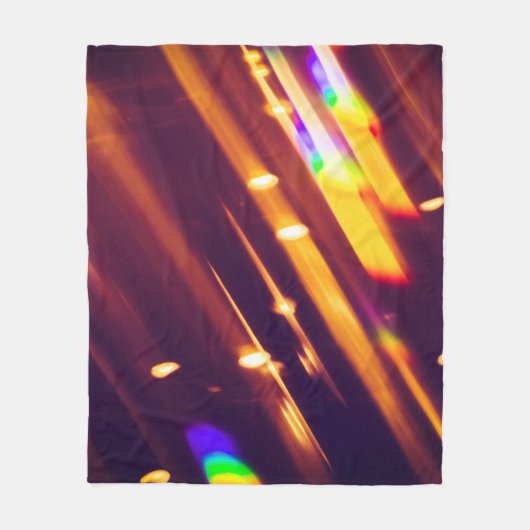 抽象芸術クリスマス金ゴールドはキラキラまたはグリッターライト。Chr フリースブランケット (正面)