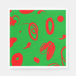 抽象芸術クリスマス雰囲気デザイン紙ナプキン スタンダードランチョンナプキン