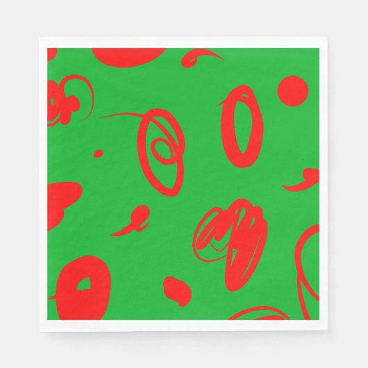 抽象芸術クリスマス雰囲気デザイン紙ナプキン スタンダードランチョンナプキン (正面)