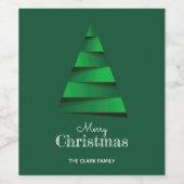 抽象芸術クリスマス ワインラベル (シングルラベル)