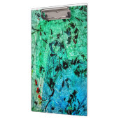 抽象芸術クリップボード，リサイクルプラスチックのアイロンカラー クリップボード (左)