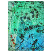 抽象芸術クリップボード，リサイクルプラスチックのアイロンカラー クリップボード (裏面)