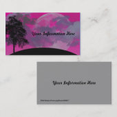 抽象芸術クリムゾンムーンビジネスカード 名刺 (正面/裏面)