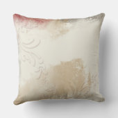 抽象芸術クリームタンレッドデコール クッション (裏面)