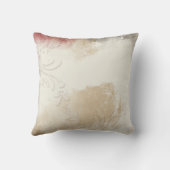 抽象芸術クリームタンレッドデコール クッション (裏面)