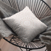 抽象芸術クリームマンダラパターン クッション