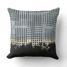 抽象芸術クリーム、ティール（緑がかった色）、ブラックのパタストライプーン