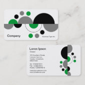 抽象芸術クレセント01 – 草の緑 名刺 (正面/裏面)