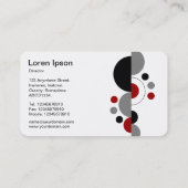 抽象芸術クレセント01 - Ruby Red 名刺 (裏面)