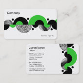 抽象芸術クレセント02 -春緑 名刺 (正面/裏面)