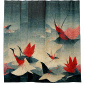 抽象芸術クレーン交響曲 シャワーカーテン (正面)