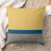 抽象芸術クロスハッチング黄ティール(緑がかった色)青グレー クッション (ブランケット)