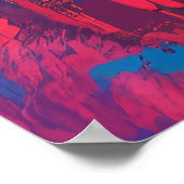 抽象芸術クーガー未来主義レトロアートポスターinコットー ポスター (角)