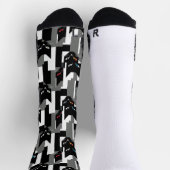 抽象芸術クールの靴下の猫の芸術 ソックス (上部)