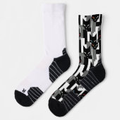 抽象芸術クールの靴下の猫の芸術 ソックス (左)