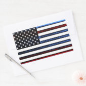 抽象芸術クールアメリカ国旗のグラフィック・ステッカー 長方形シール (封筒)