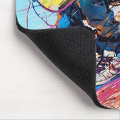 抽象芸術クールスのスケートボーダーギタリスト マウスパッド (コーナー)