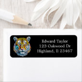 抽象芸術クールトラ顔 ラベル (インサイチュ)