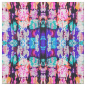 抽象芸術クールピンクブルーブラック絞り染めパターン ファブリック (見本)