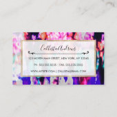 抽象芸術クールピンクブルーブラック絞り染めパターン 名刺 (裏面)