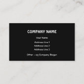 抽象芸術クール名刺 名刺 (裏面)