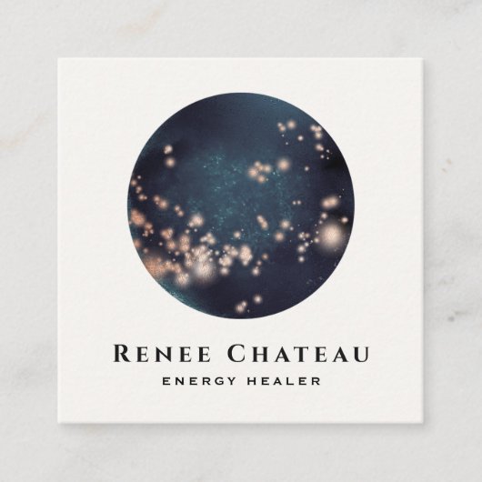 抽象芸術クール天月と星 スクエア名刺 (正面)