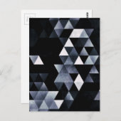 抽象芸術クール白黒の幾何学的パターン ポストカード (正面/裏面)