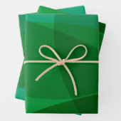 抽象芸術グエレガントリーンフェスティバルクリスマスホリデー ラッピングペーパーシート (インサイチュ)