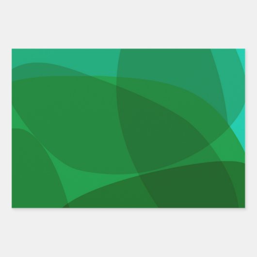 抽象芸術グエレガントリーンフェスティバルクリスマスホリデー ラッピングペーパーシート (正面)