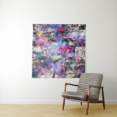 抽象芸術グカラフルロ絵を描ン タペストリー (インサイチュ(横))