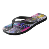 抽象芸術グカラフルロ絵を描ン ビーチサンダル (アングル)