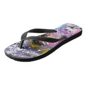 抽象芸術グカラフルロ絵を描ン ビーチサンダル (アングル)