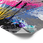 抽象芸術グカラフルロ絵を描ン ポスター (角)