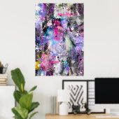 抽象芸術グカラフルロ絵を描ン ポスター (ホームオフィス)