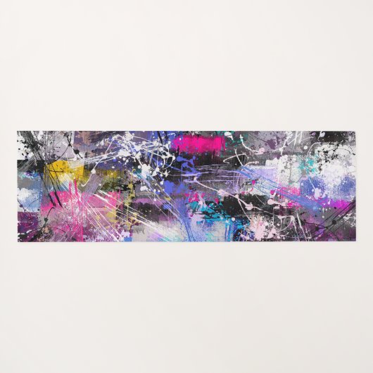抽象芸術グカラフルロ絵を描ン ヨガマット (裏面(横))