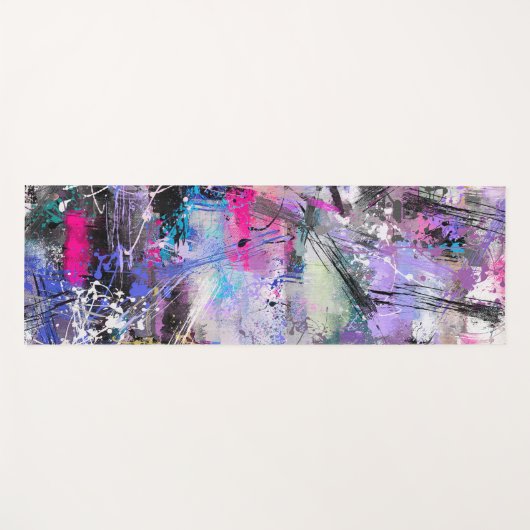 抽象芸術グカラフルロ絵を描ン ヨガマット (正面(横))