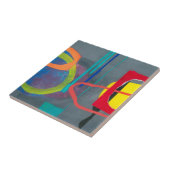 抽象芸術グモダンレーレッド タイル (側面)