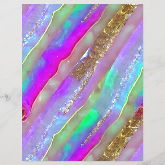 抽象芸術グラスアートスクラップブック紙 (裏面)