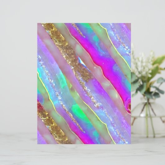 抽象芸術グラスアートスクラップブック紙 (スタンド正面)