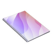 抽象芸術グラデーションのソフトCを持つ幾何学波形 ノートブック (右側)