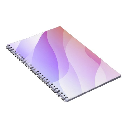 抽象芸術グラデーションのソフトCを持つ幾何学波形 ノートブック (右側)