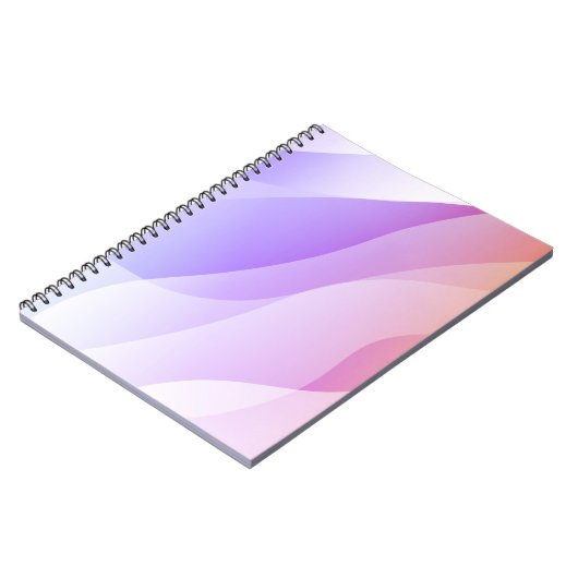抽象芸術グラデーションのソフトCを持つ幾何学波形 ノートブック (左側)
