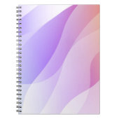 抽象芸術グラデーションのソフトCを持つ幾何学波形 ノートブック (正面)