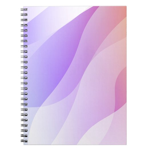 抽象芸術グラデーションのソフトCを持つ幾何学波形 ノートブック (正面)