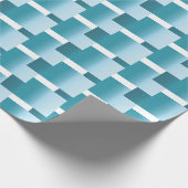 抽象芸術グラデーションのティール（緑がかった色） ラッピングペーパー (角)