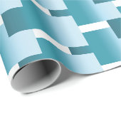 抽象芸術グラデーションのティール（緑がかった色） ラッピングペーパー (ロールコーナー)