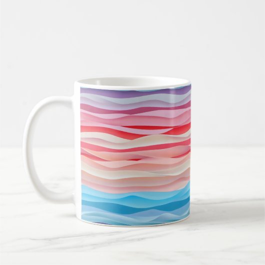 抽象芸術グラデーションの色 コーヒーマグカップ (左)