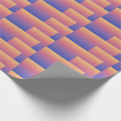 抽象芸術グラデーションの重なり合う四角形 ラッピングペーパー (角)