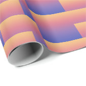 抽象芸術グラデーションの重なり合う四角形 ラッピングペーパー (ロールコーナー)
